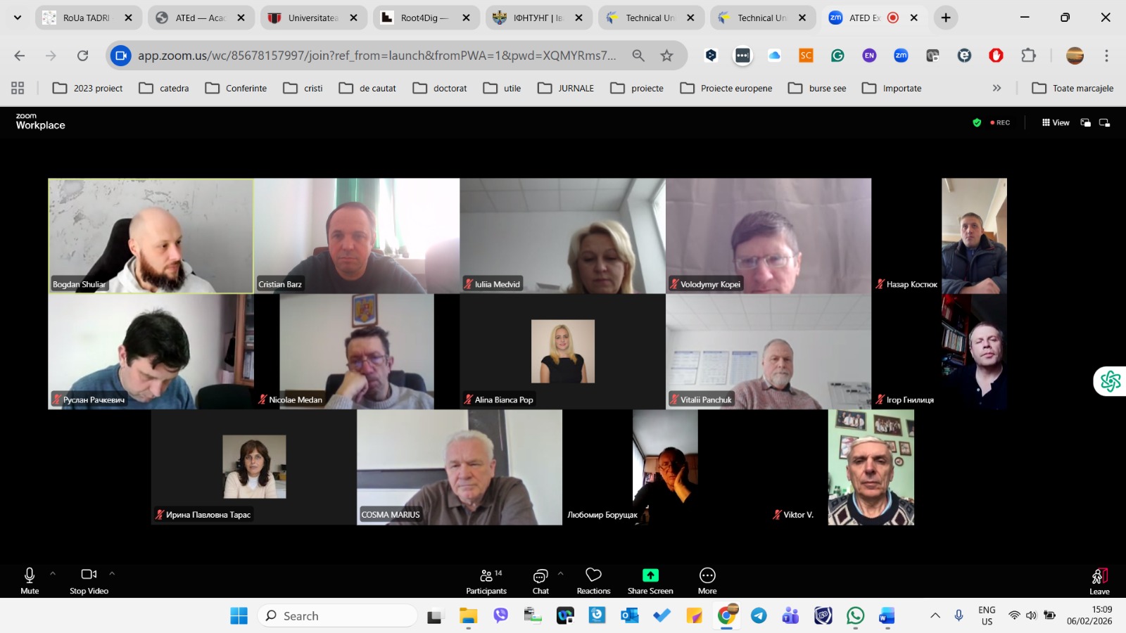 Online meeting of technical experts